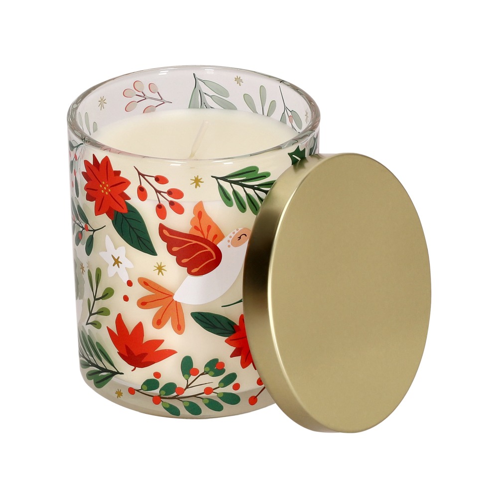 Vela vainilla mango con contendor de cerámica 8x9 cm