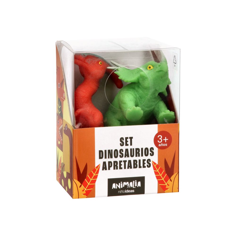 Set Dino apretable 8.6x6x11.5 cm