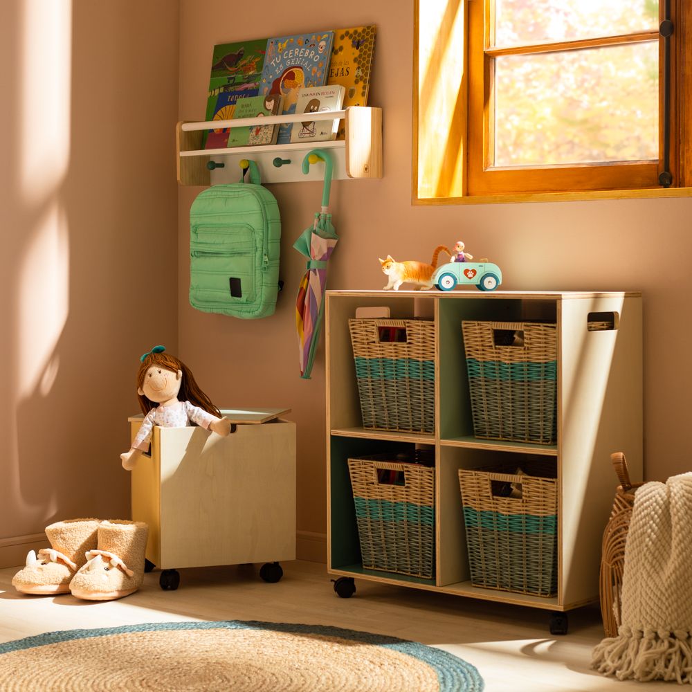 Cajón móvil de madera 32.4x30x38 cm