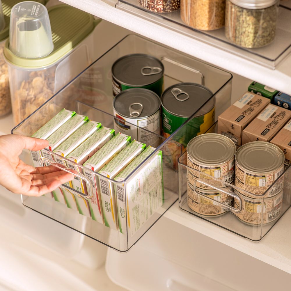 Caja organizadora de plástico con una división 30.5x20.5x15 cm