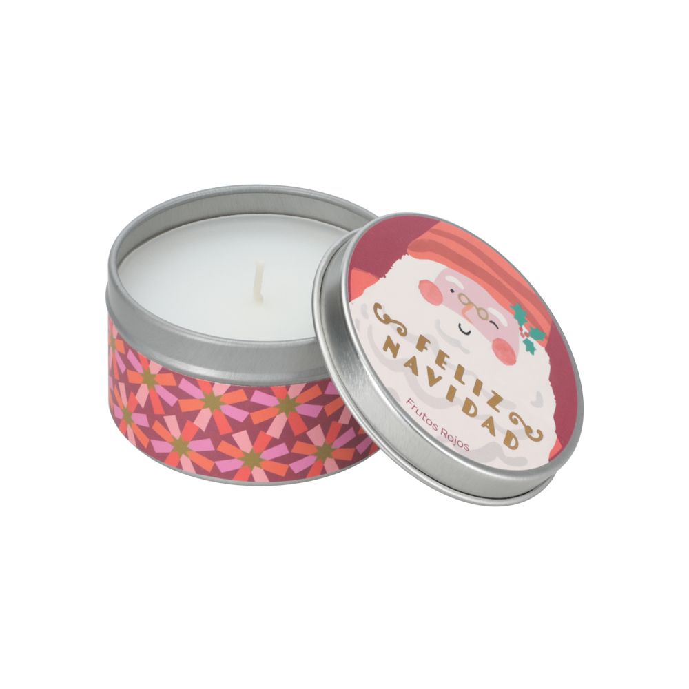 Vela de navidad frutos rojos 6.5x4 cm