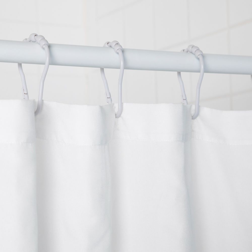 Cortina de baño estampada y bordada 178x180 cm