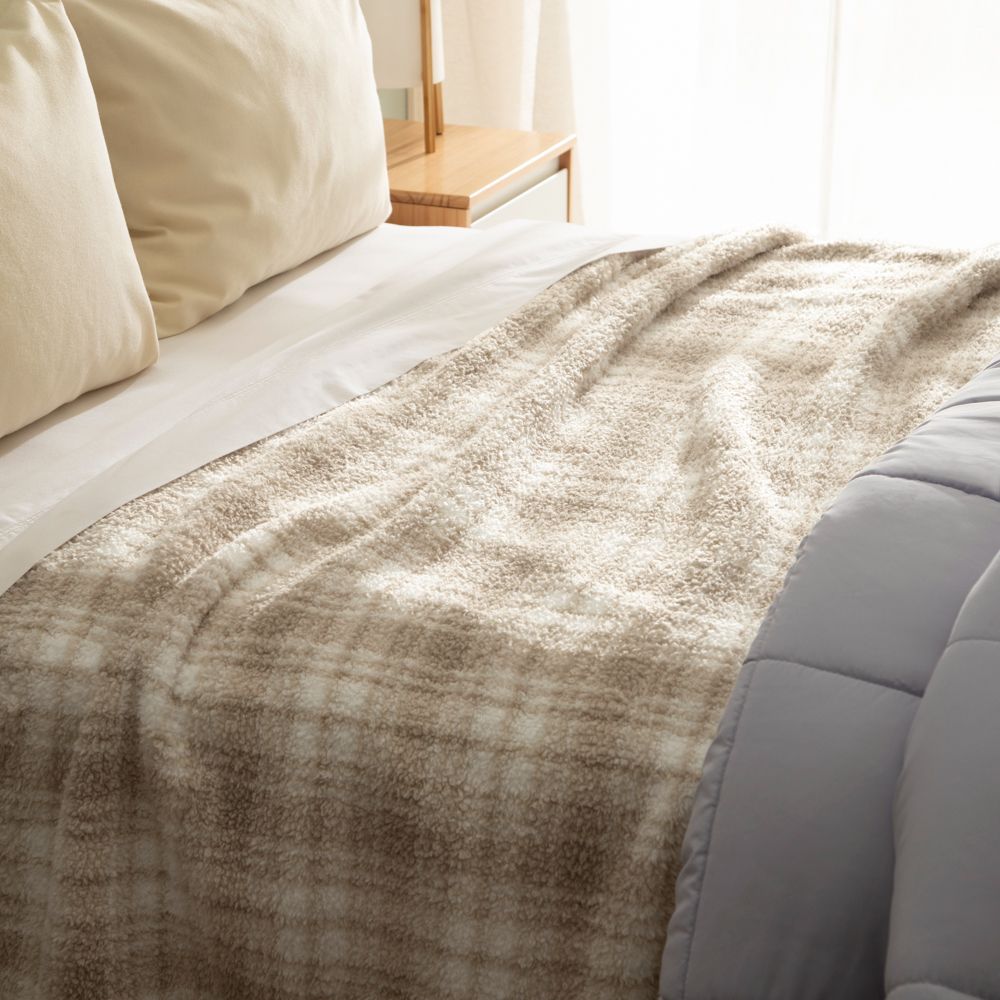 Cobija cordero estampado Individual