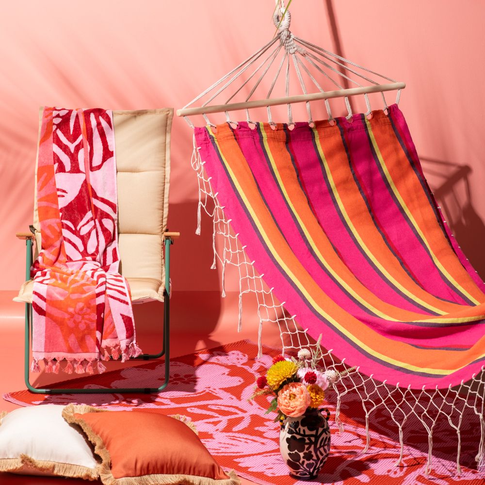 Hamaca con flecos 100x200 cm