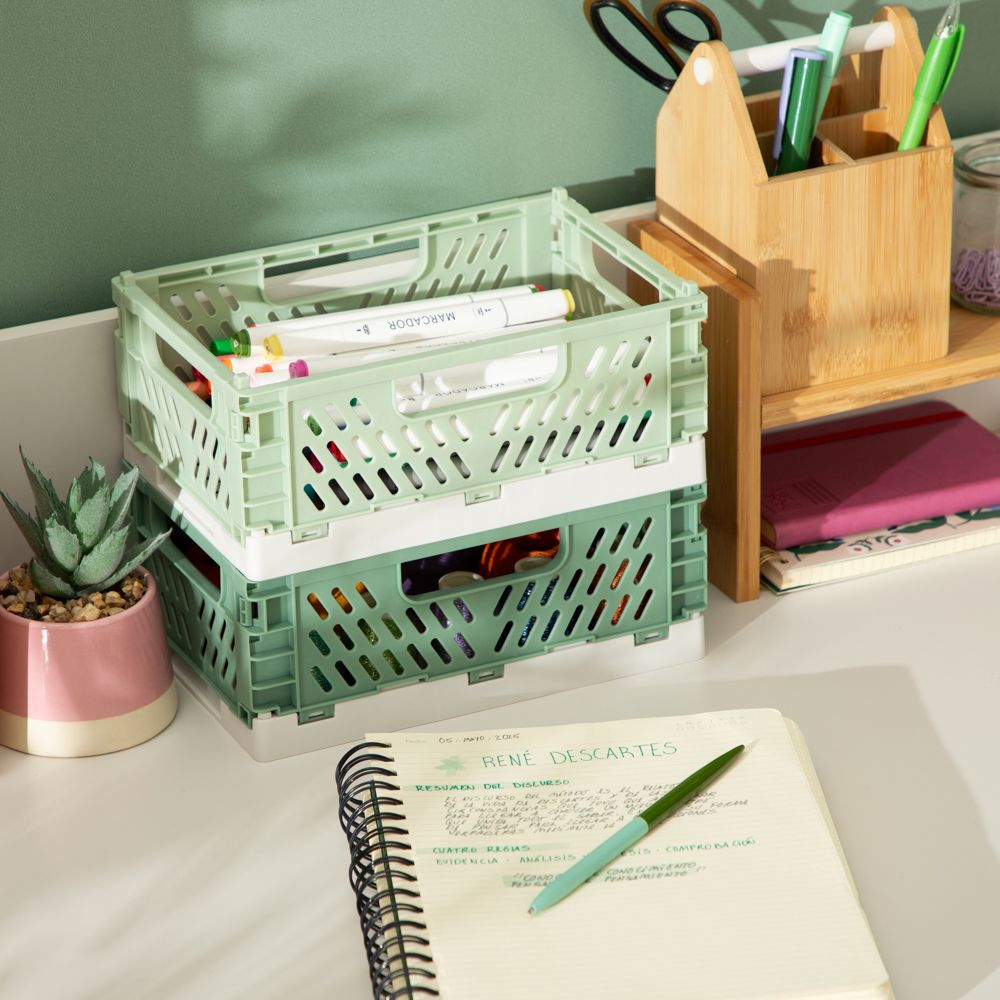 Set 2 canastos plegables 22x15x9 cm