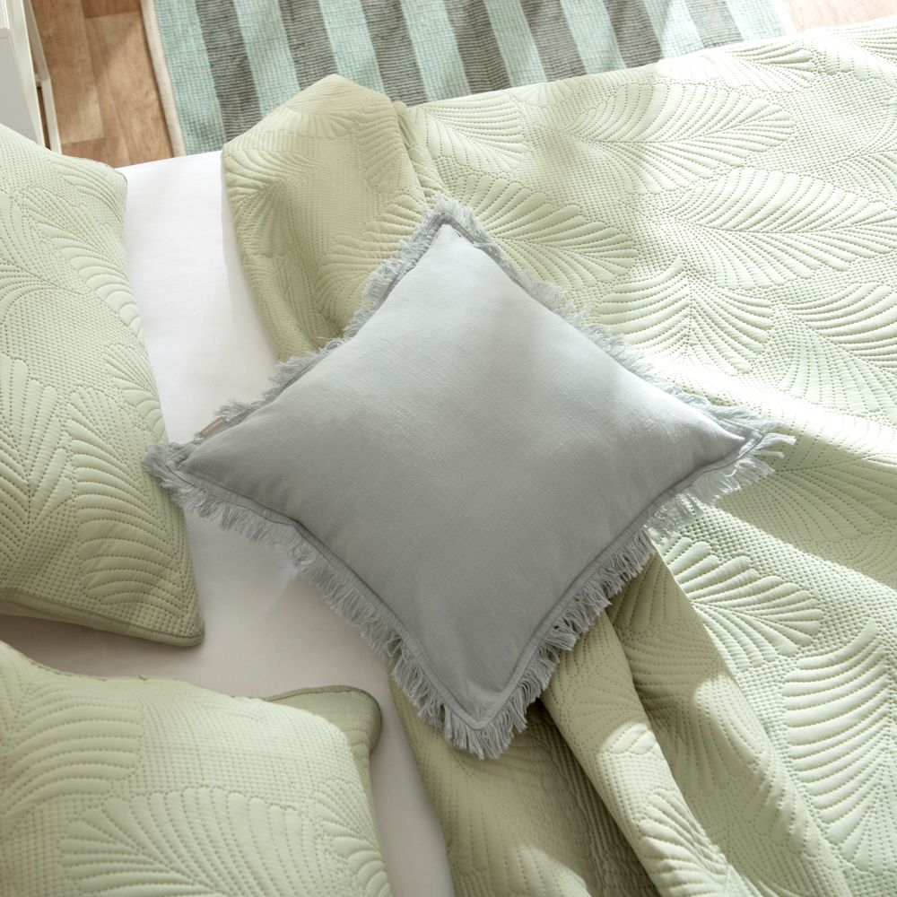 Funda de cojín algodón lino 45x45 cm