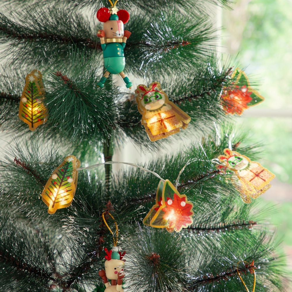 Guirnalda con 10 luces LED con figuras navideñas 2 M