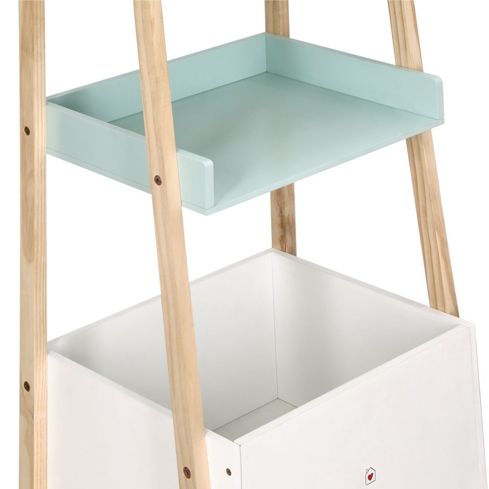 Estante de madera 3 niveles y cajón