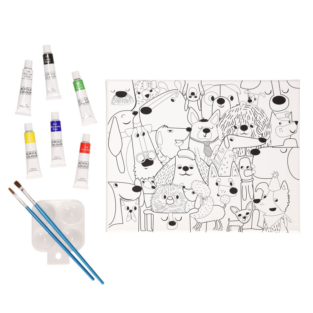 Set de bastidor con pinturas y diseño 24x30 cm