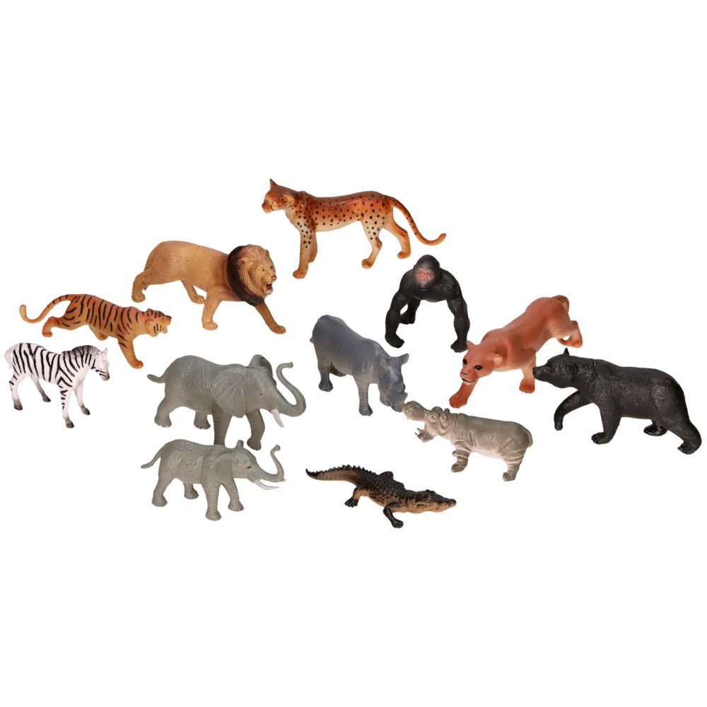 Balde de juguetes “Animales salvajes” 12 piezas