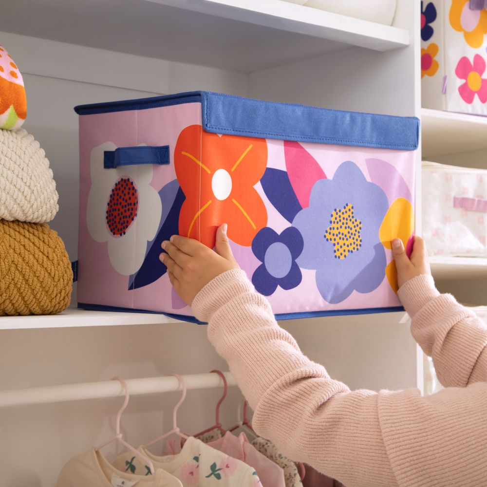 Organizador de tela tipo baúl 45x30x30 cm