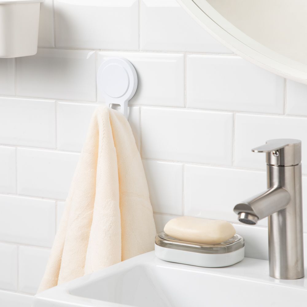 Percha de baño con succión 11.5x3.9x6.7 cm