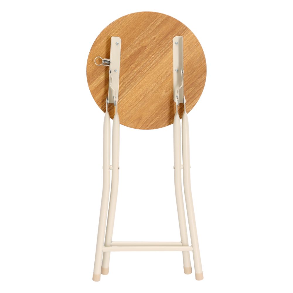 Banco de metal y mdf plegable 45x30 cm