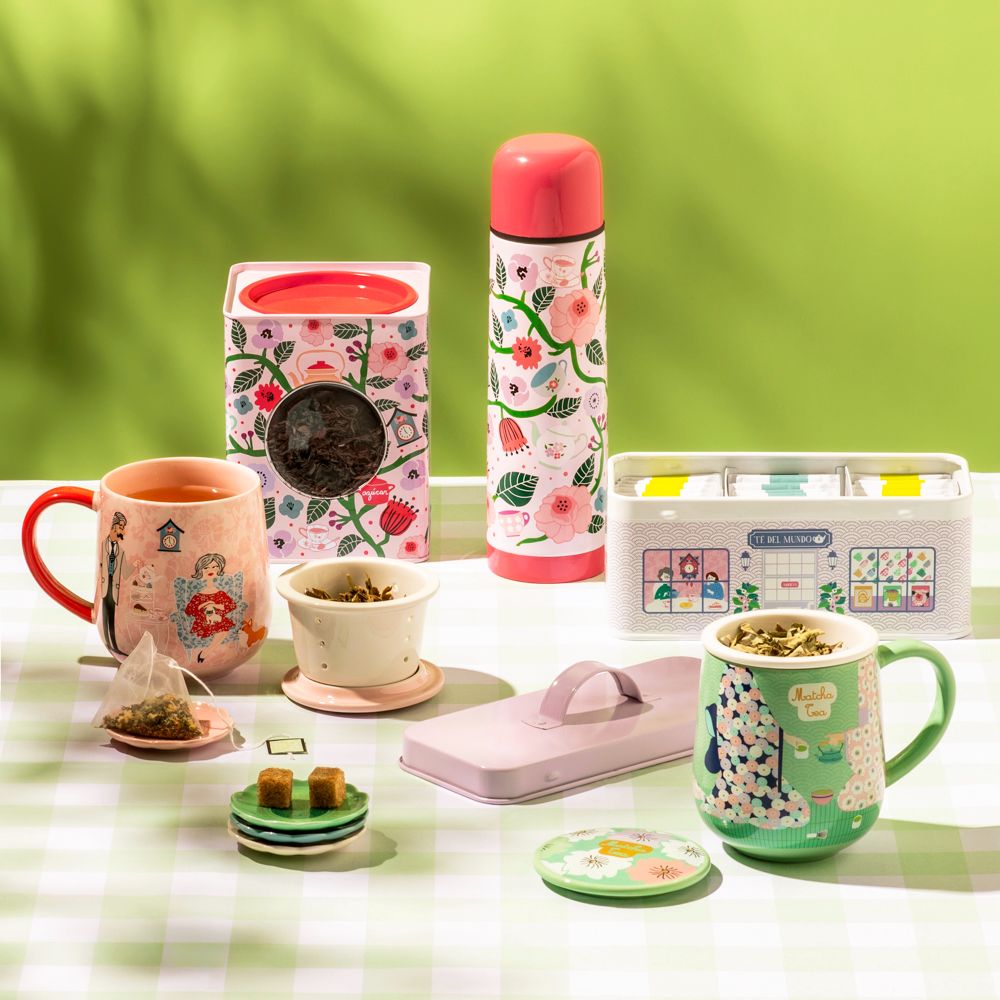 Caja para té en hoja con ventana