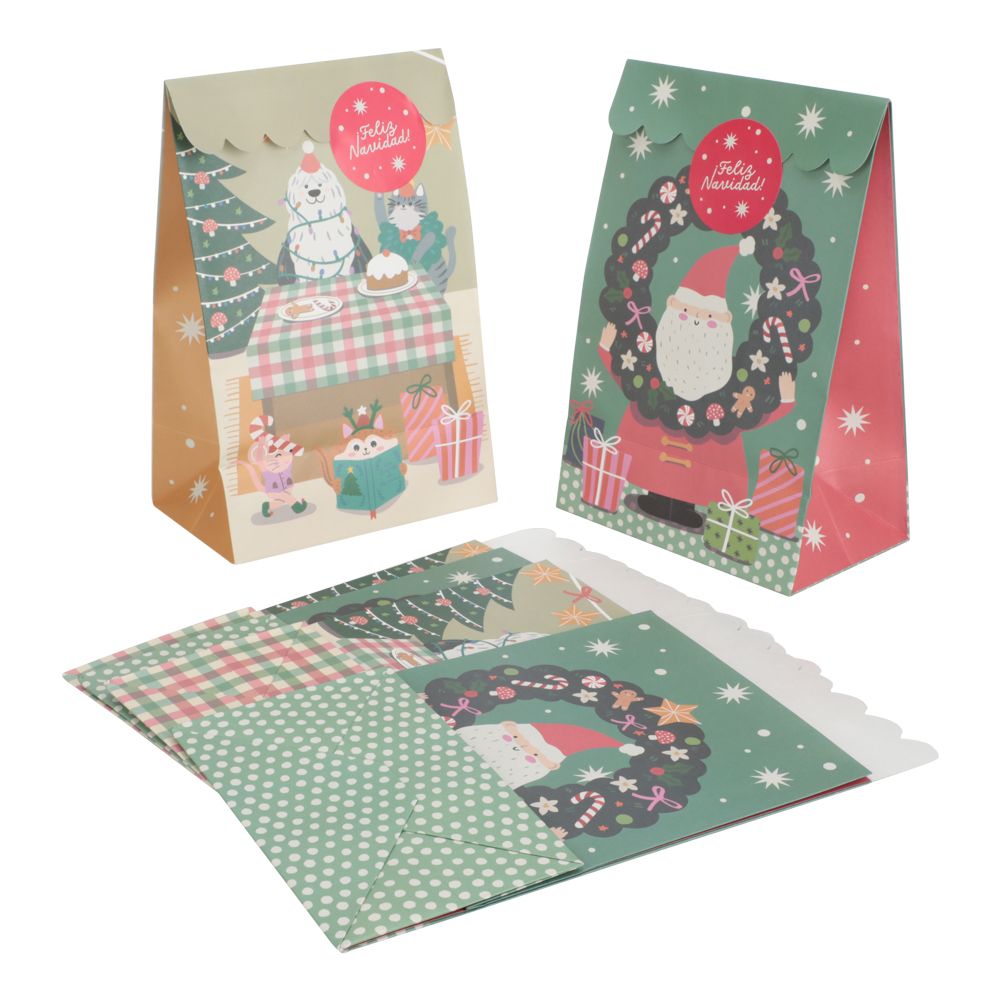 Set 6 Bolsas Papel Diseño