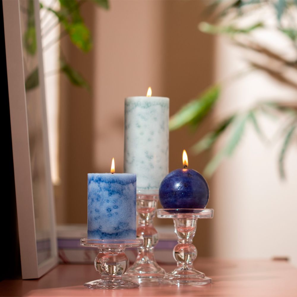 Candelabro Vidrio Bajo 9x7 cm