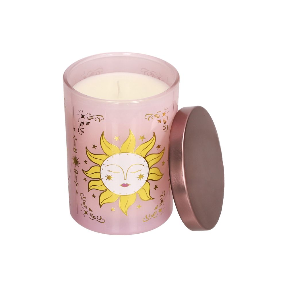 Vela aromática toronja envase vidrio con diseño