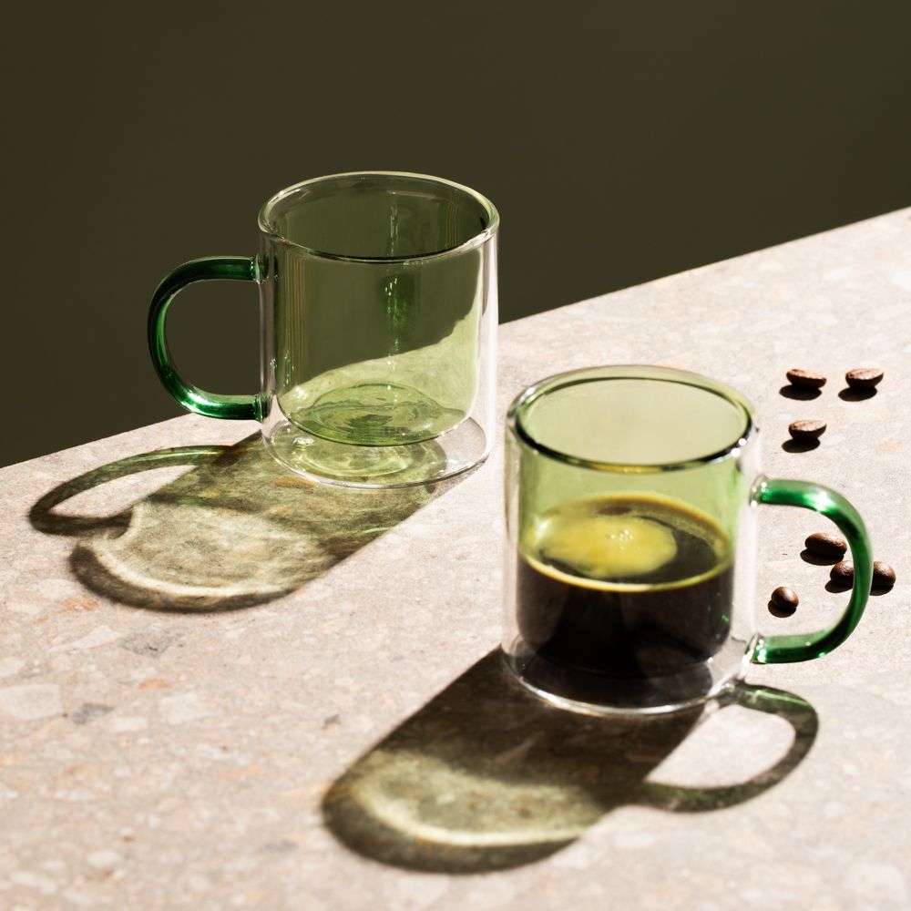 Taza de vidrio doble muro 120 ml