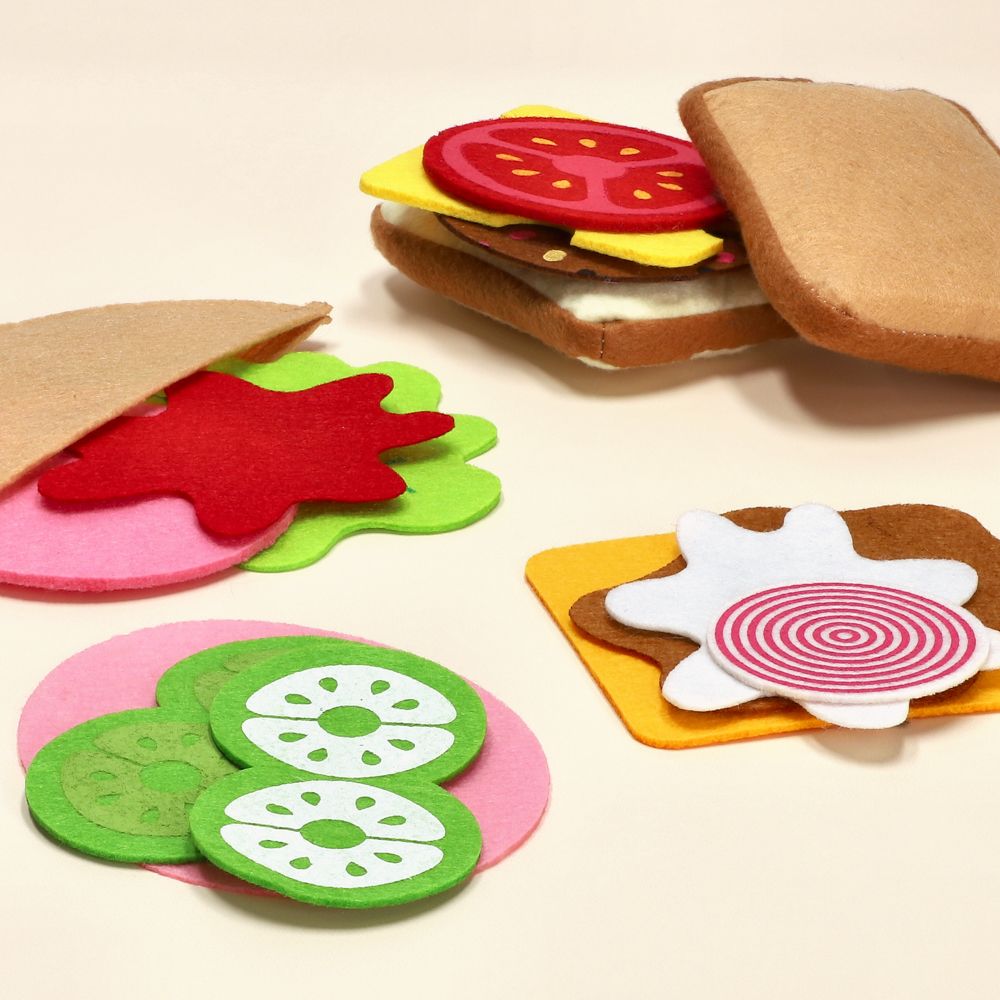 Set de sandwich textil de juguete