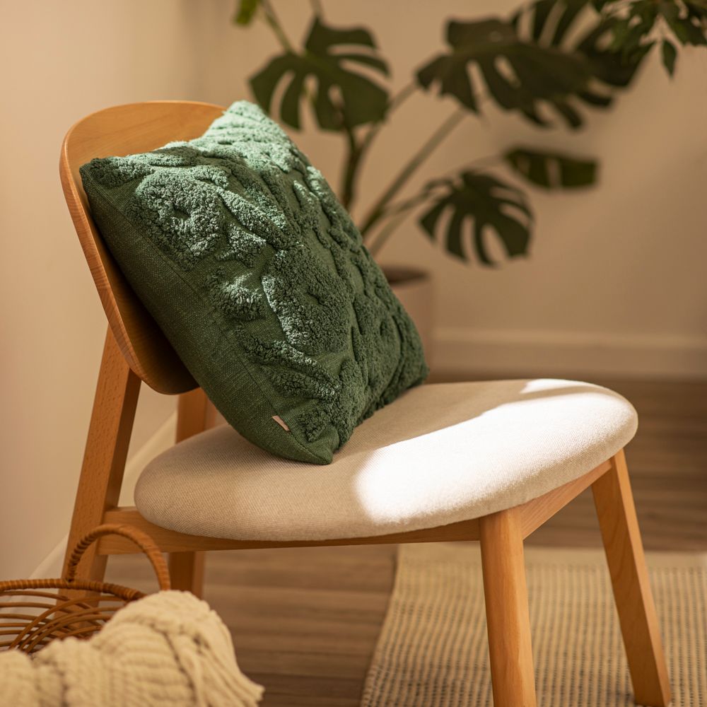 Funda de cojín con diseño tufted 45x45 cm