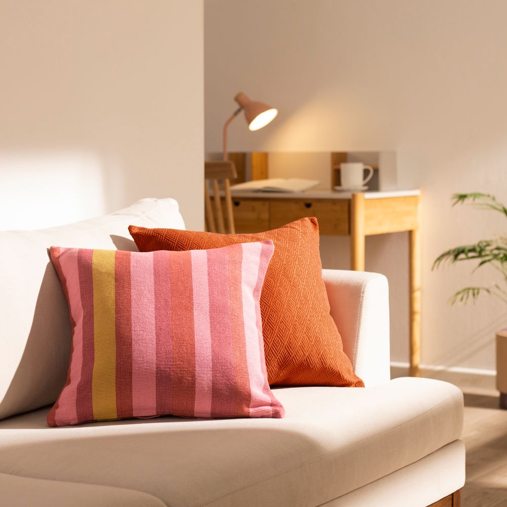 Funda de cojín poliéster chenille 45x45 cm