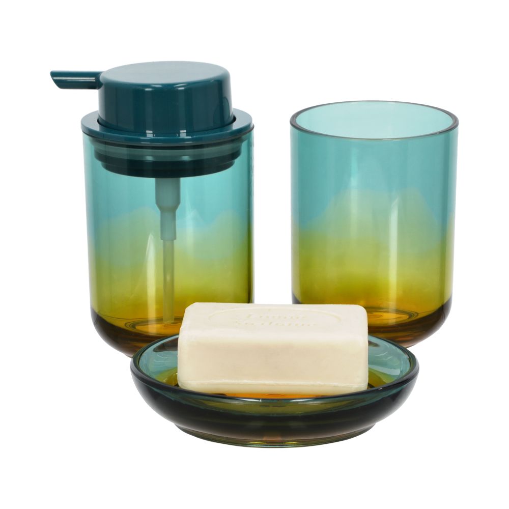 Jabonera para baño bicolor