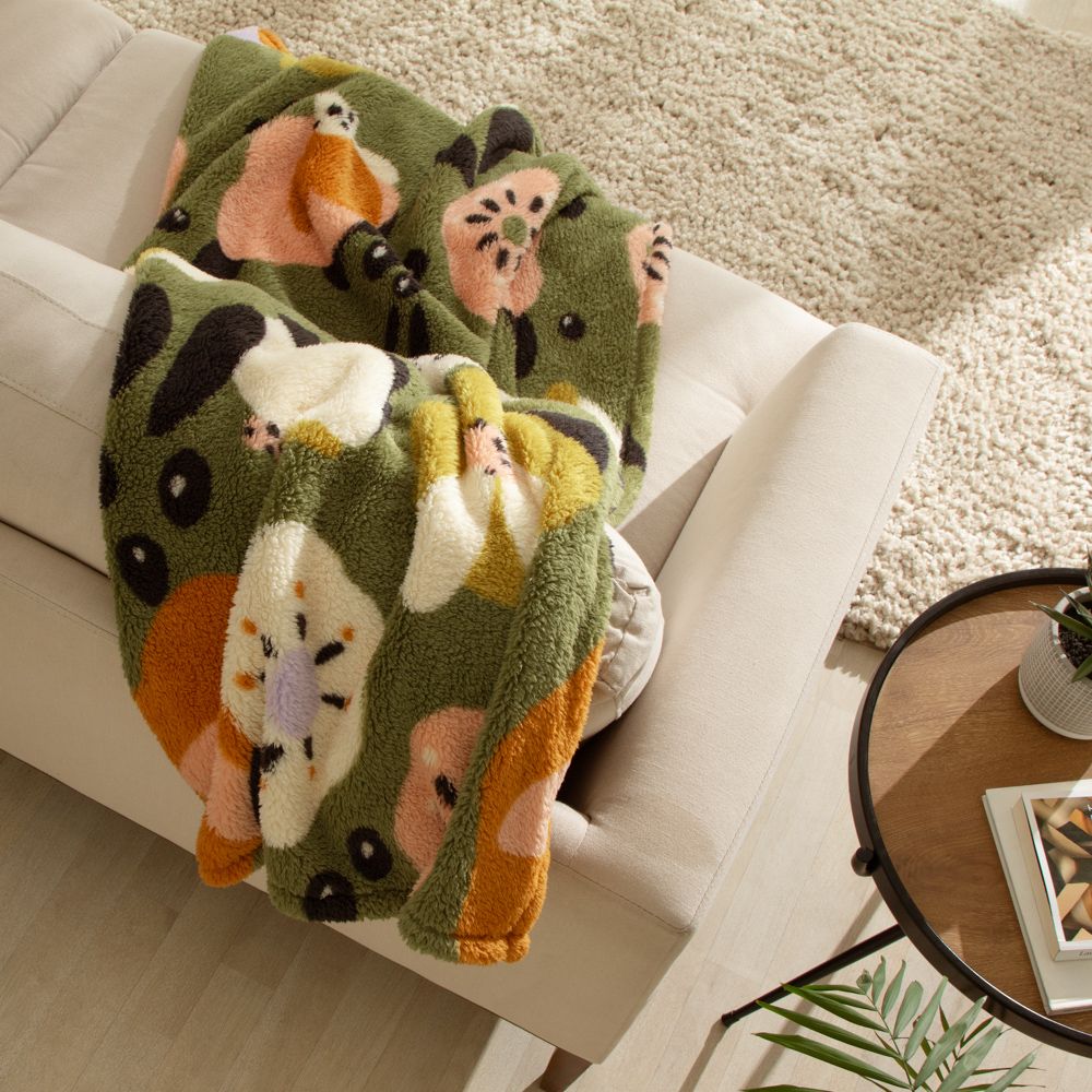 Frazada cordero con estampado 125x150 cm