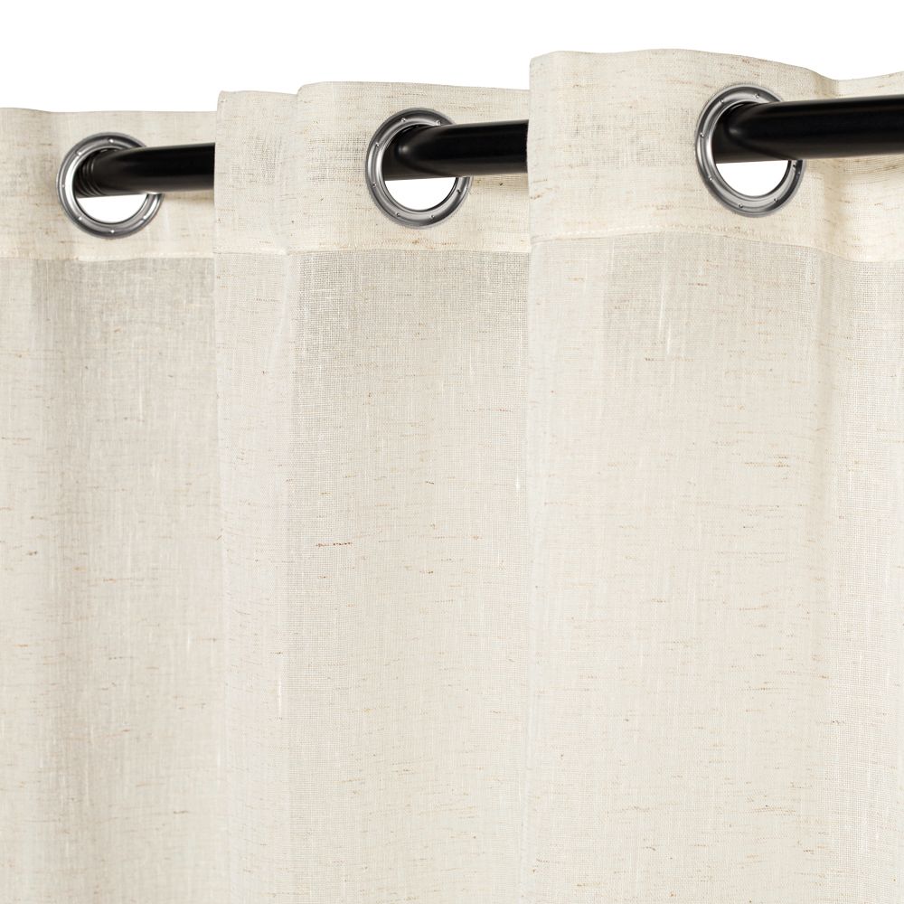 Set de 2 Cortinas velo linoso con ojillos 140x240 cm c/u