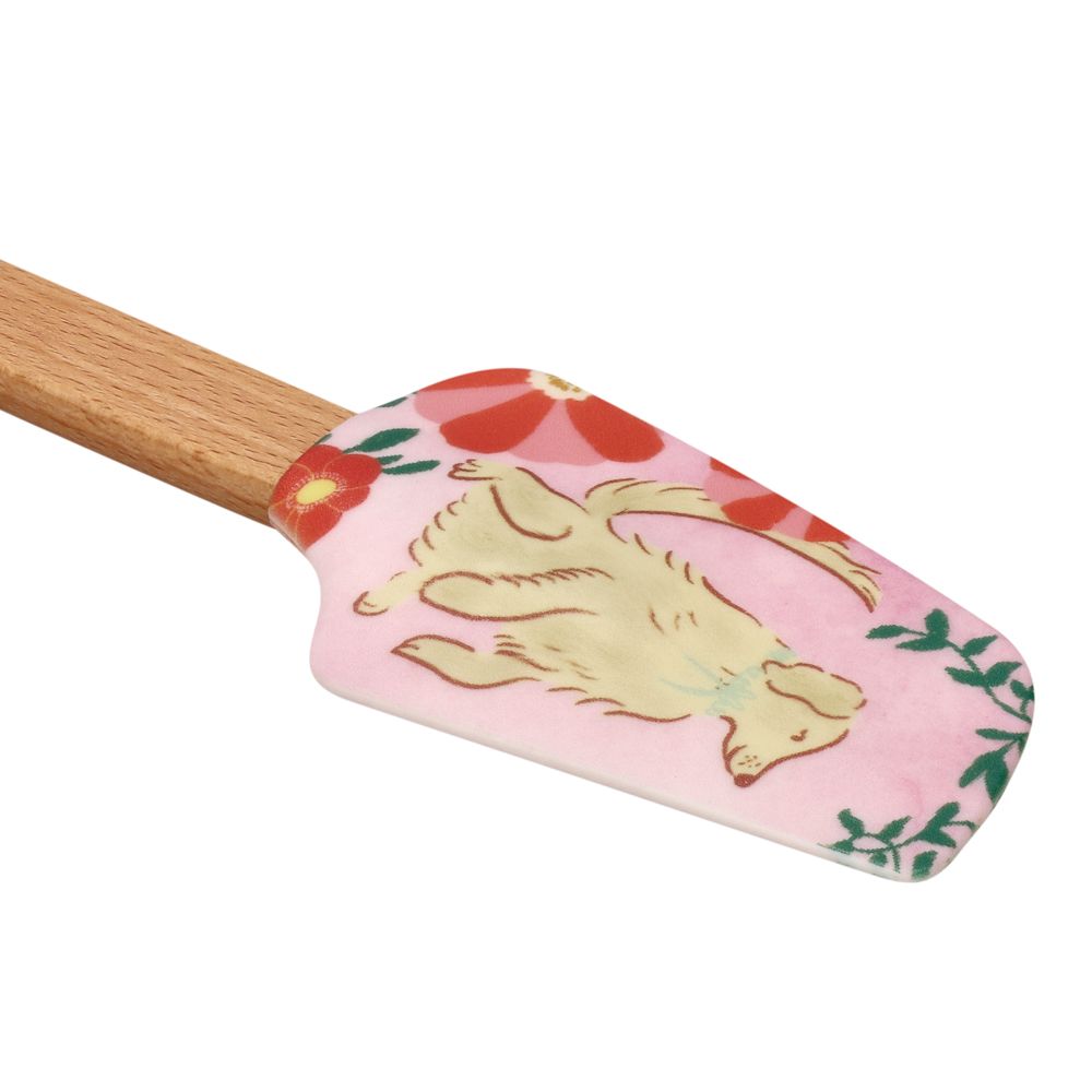 Espátula de silicona y mango de madera