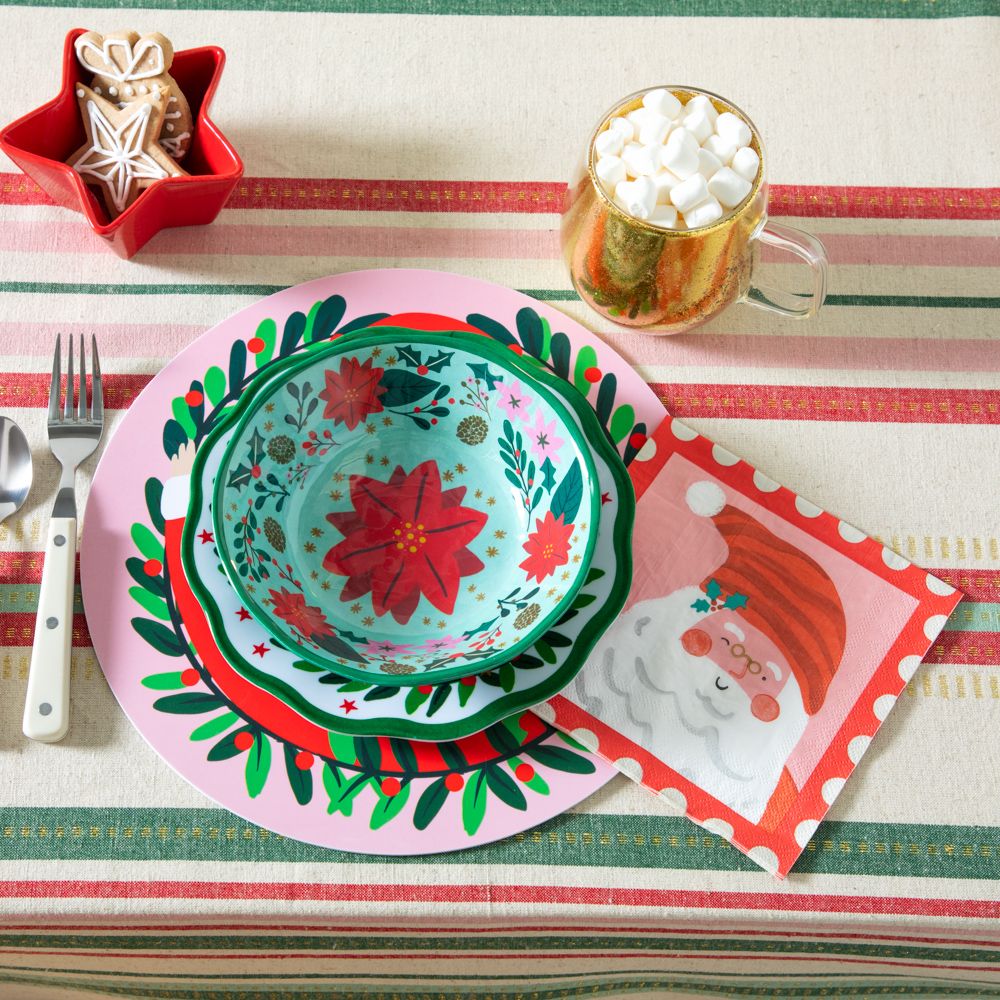 Bowl de melamina con diseño navideño 17x5 cm