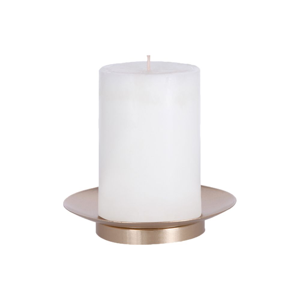 Portavela Metal Redondo 12x2.5 cm