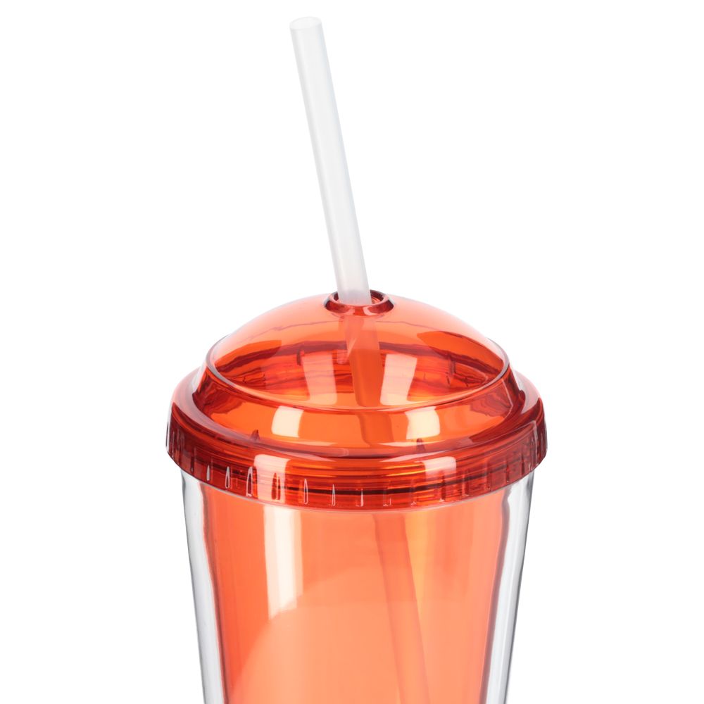 Vaso con tapa y popote 480 ml