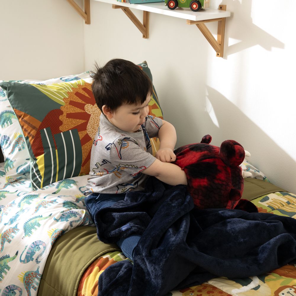 Cojín de peluche con manta