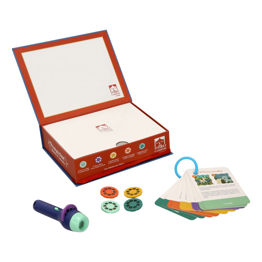 Proyector de cuentos con fábulas de animales