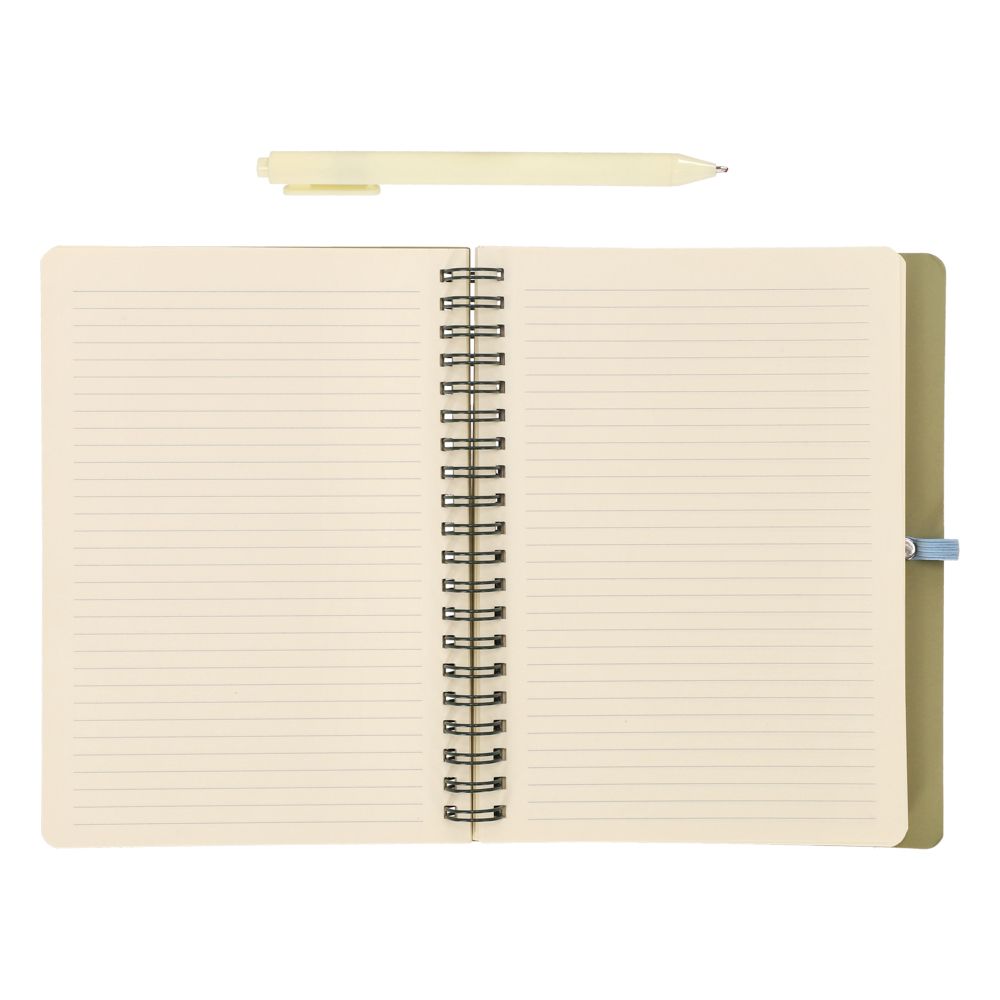 Libreta con bolígrafo 100 hojas con líneas 13x18 cm