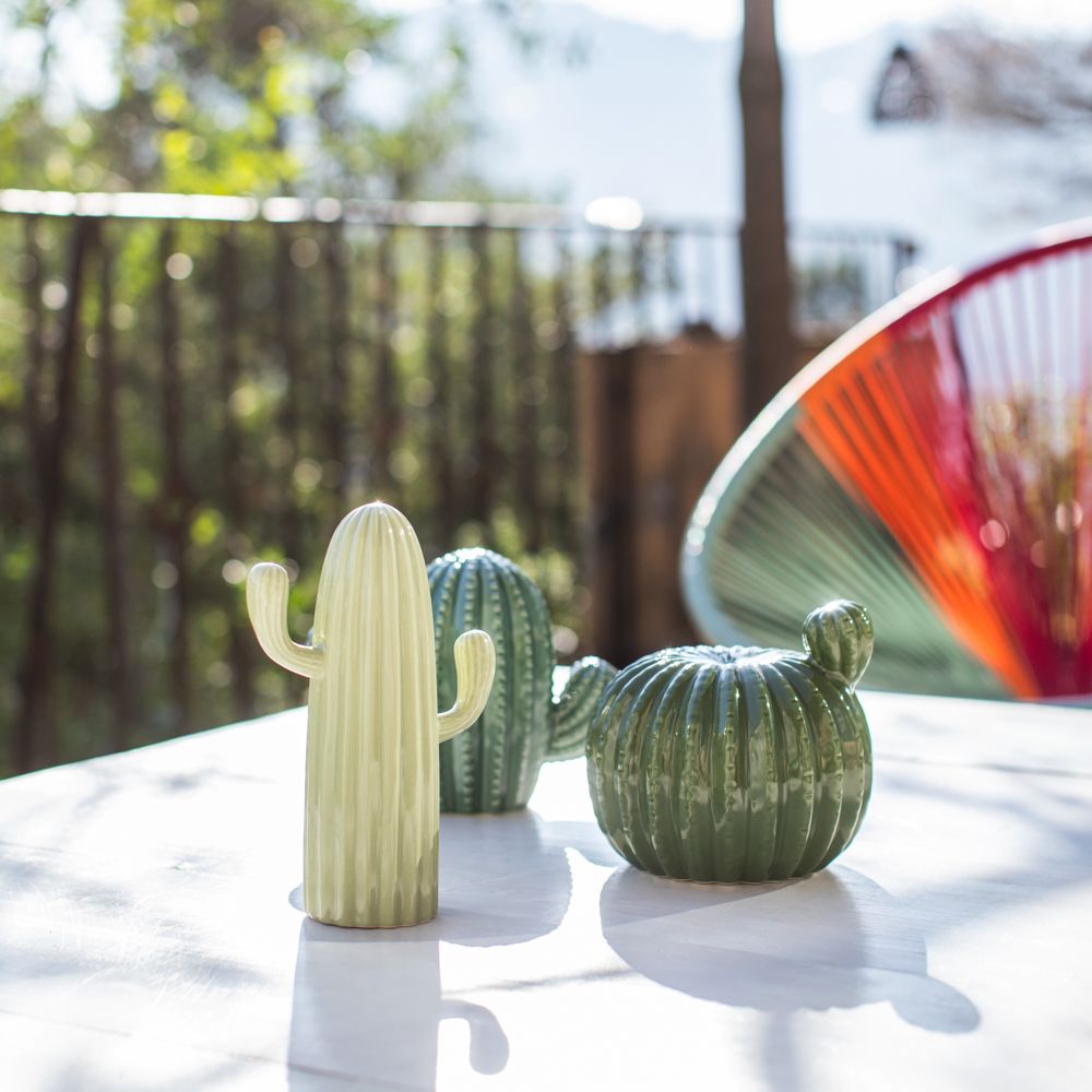 Cactus de cerámica 13.8x7x21.2 cm