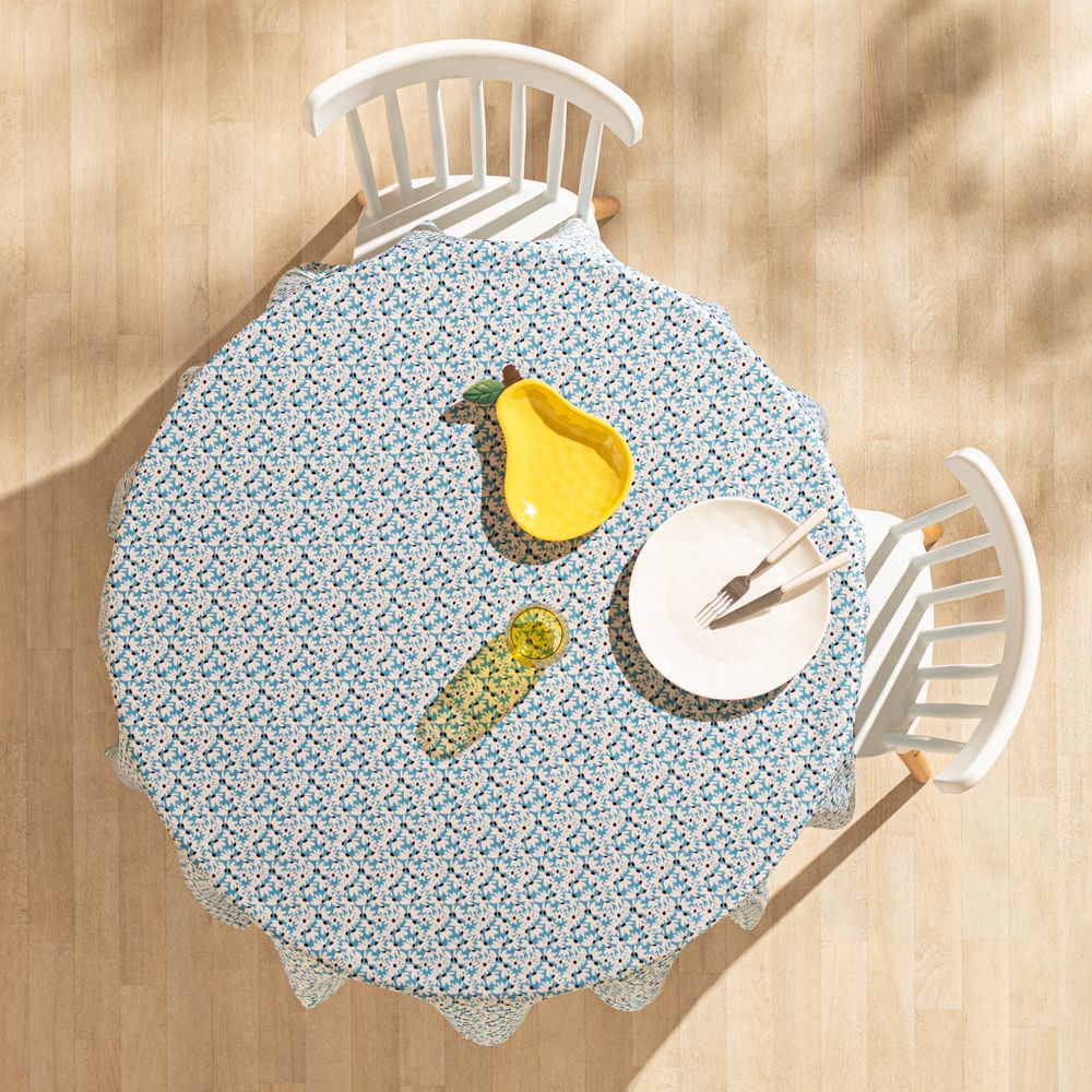 Mantel texturado con estampado diámetro 150 cm