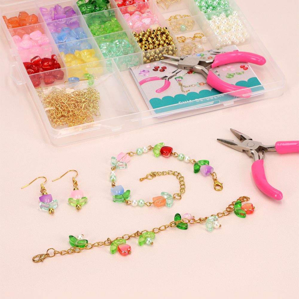 Set de creación con bisutería de flores
