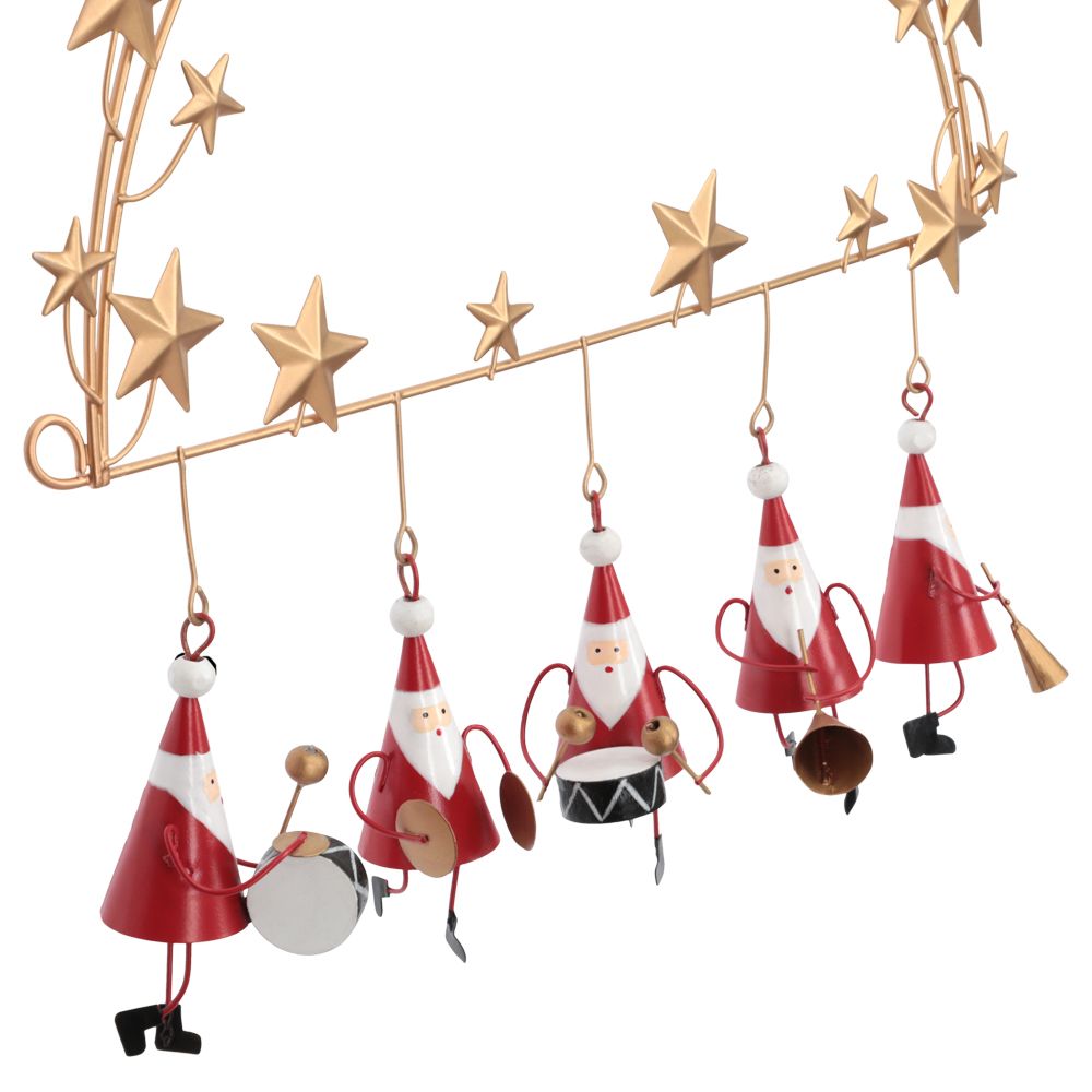 Corona de navidad con personajes