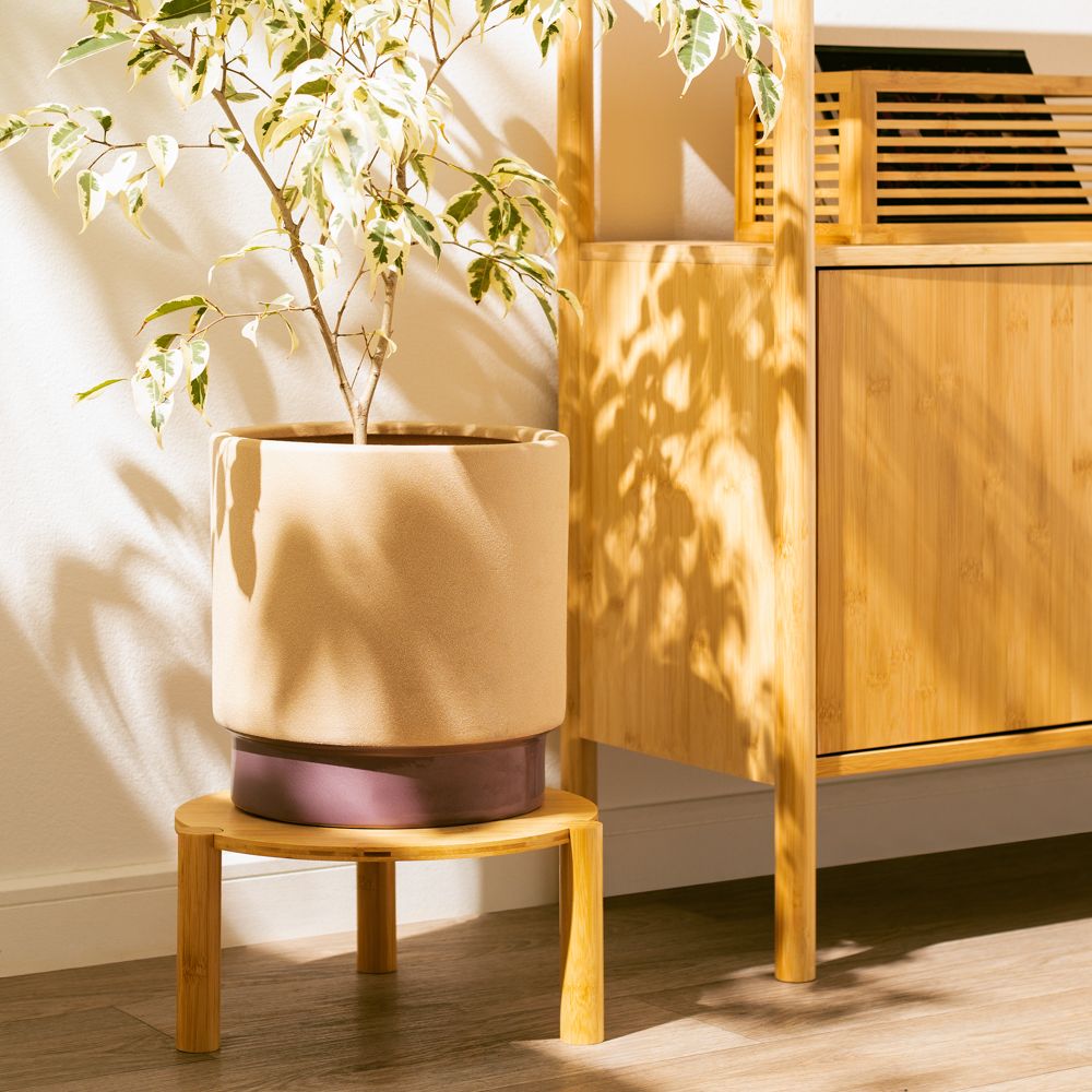 Base para maceta de bambú 30x15 cm