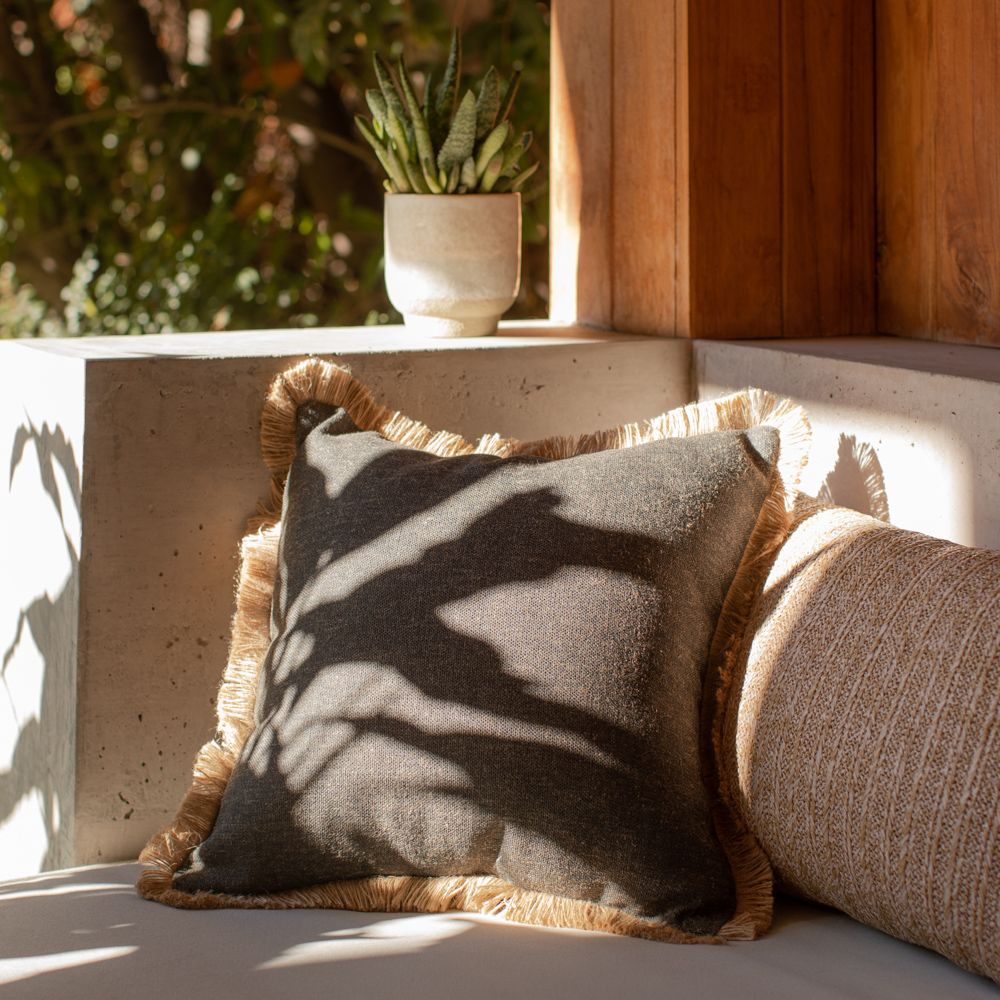 Cojín de terraza con borde 40x40 cm