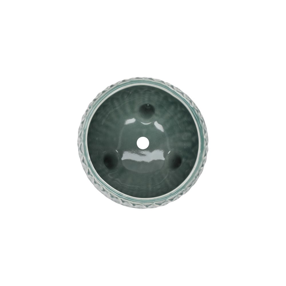 Maceta de cerámica con diseño y patas 13 cm