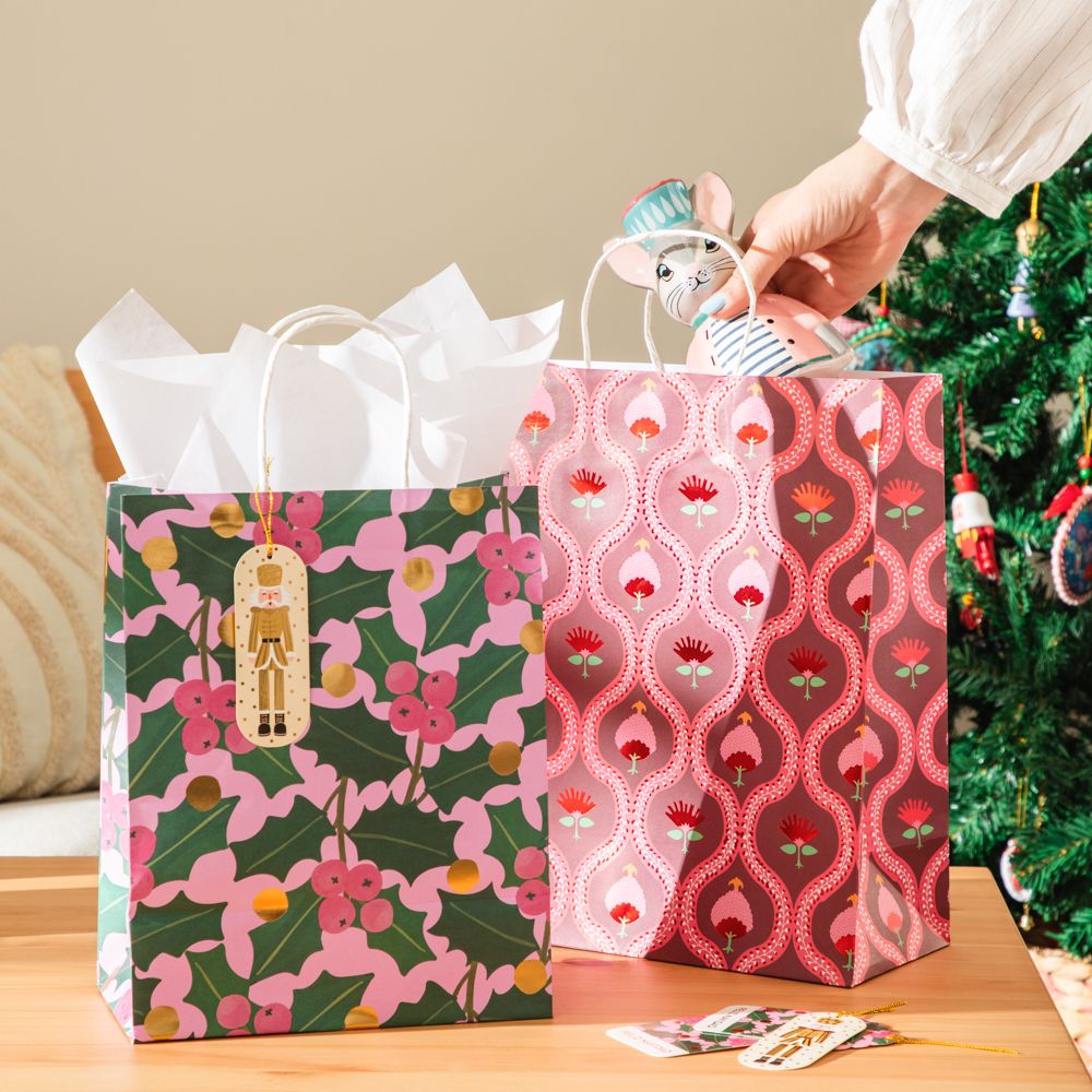 Set de 8 tarjetas de regalo navideñas