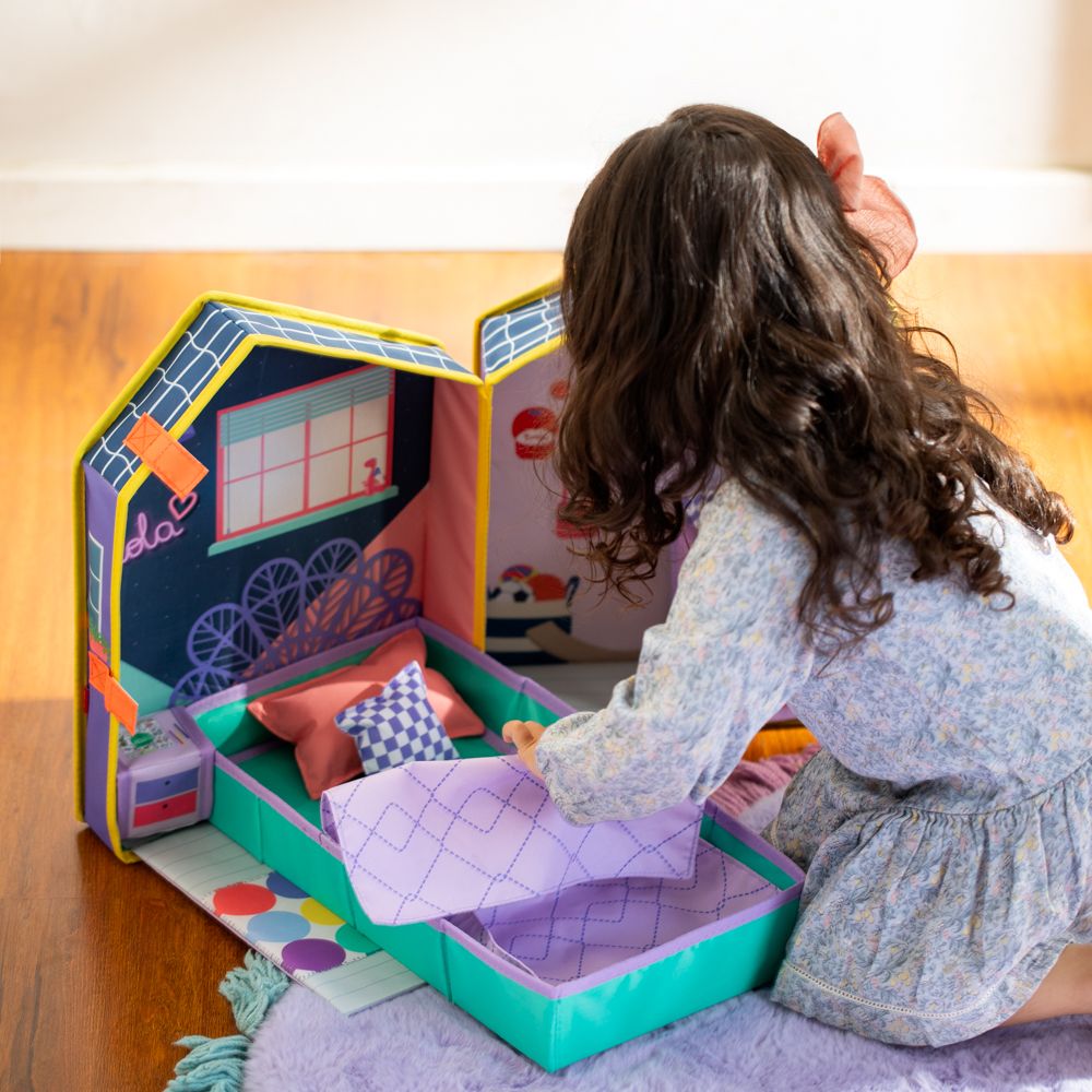 Dormitorio plegable para jugar 28x18x40 cm