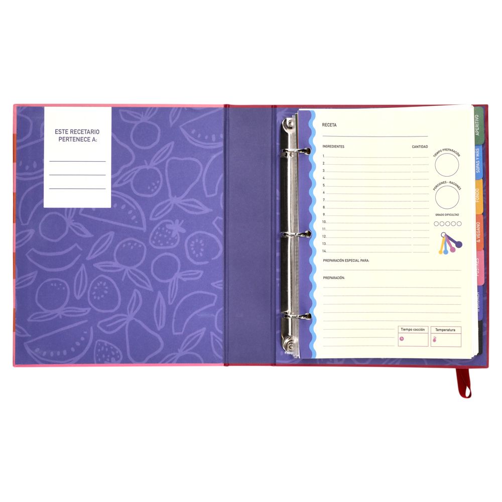 Recetario 23x17 cm