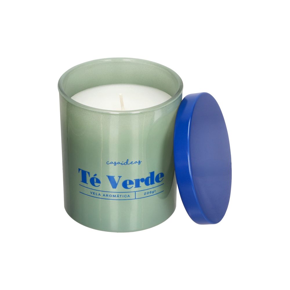 Vela aromática té verde en envase de vidrio