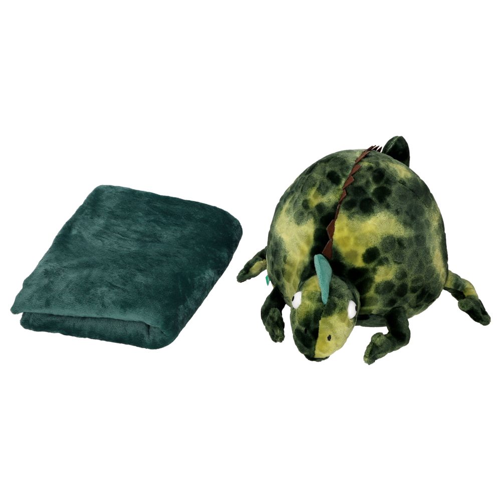 Cojín de peluche con manta