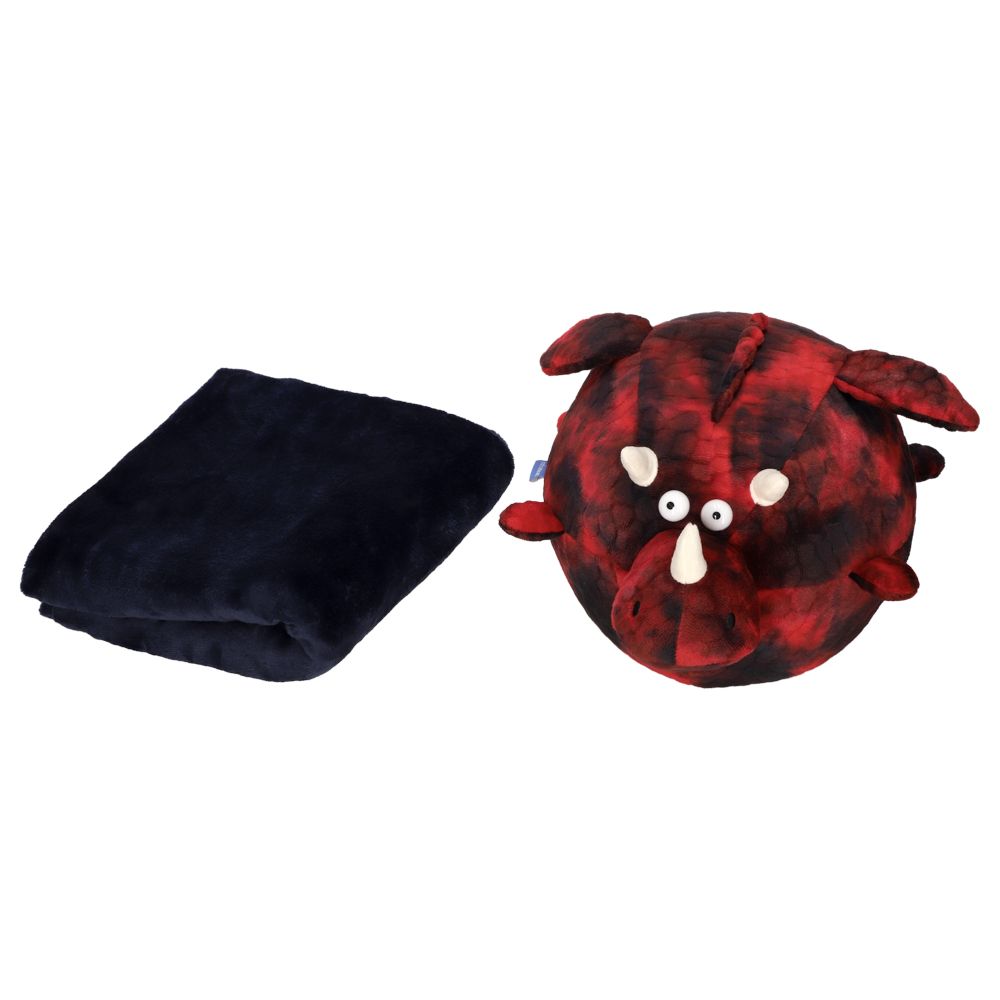 Cojín de peluche con manta