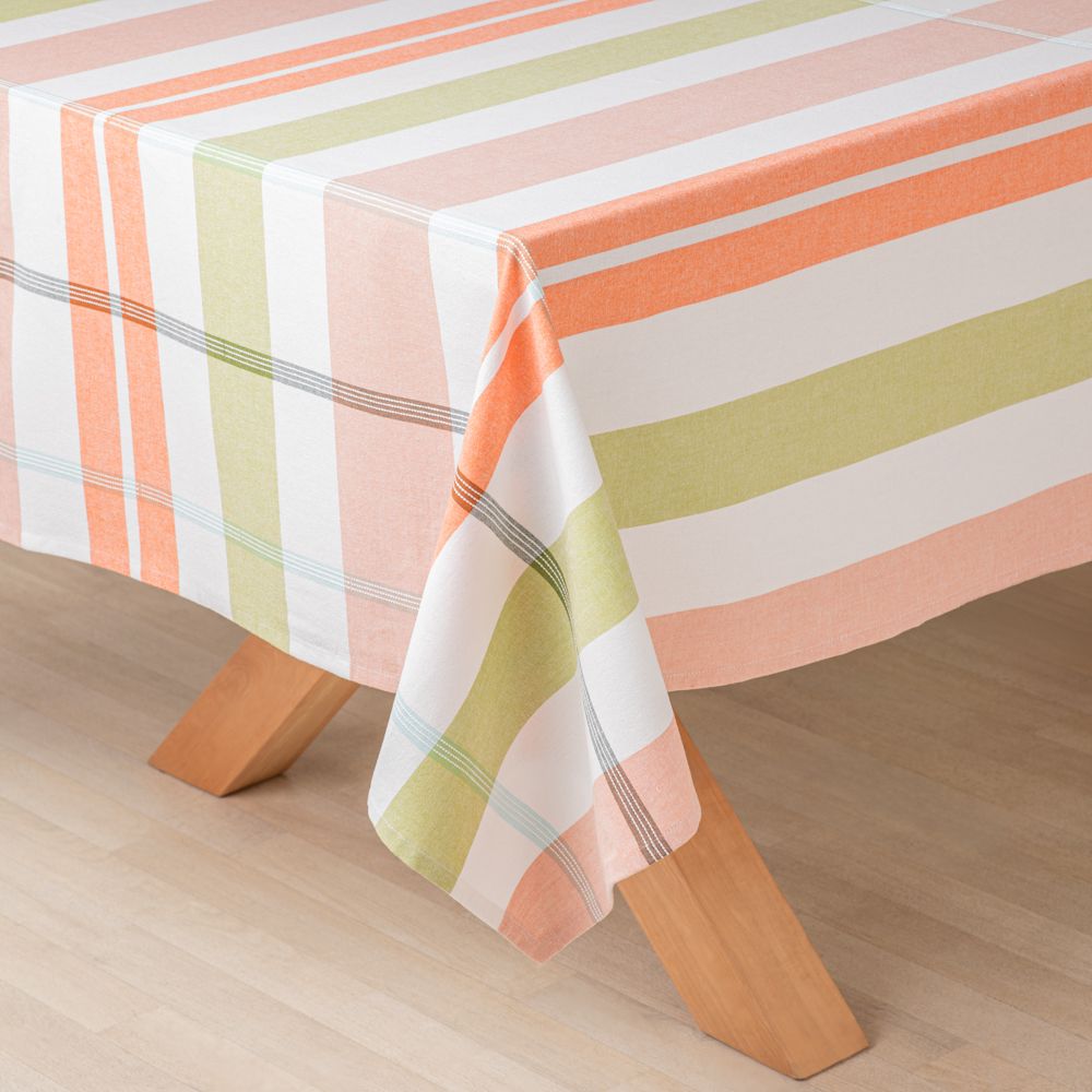 Mantel de algodón tejido con líneas 150x250 cm