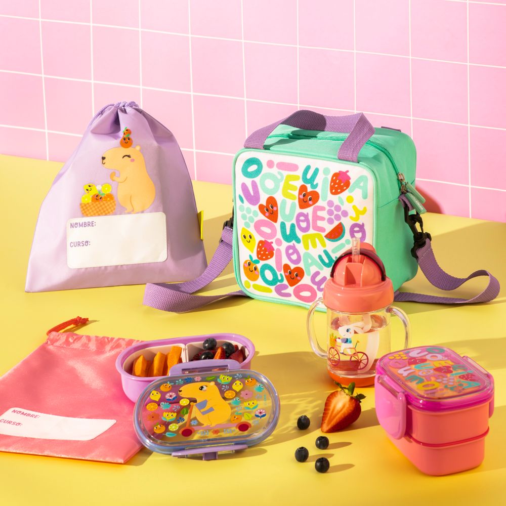 Cajita contenedor de colación 14.7x13x4.5 cm